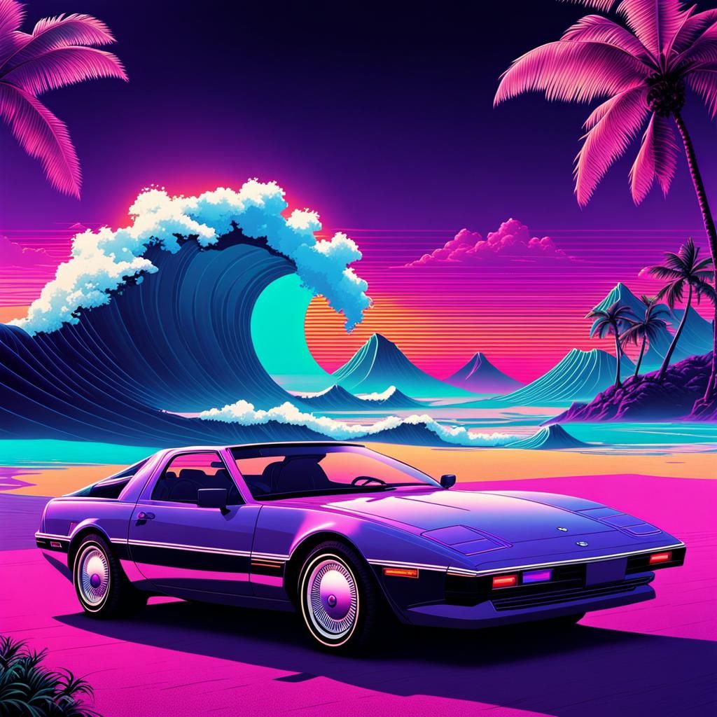 Vaporwave Aesthetic (Real Cartoon XL v4)