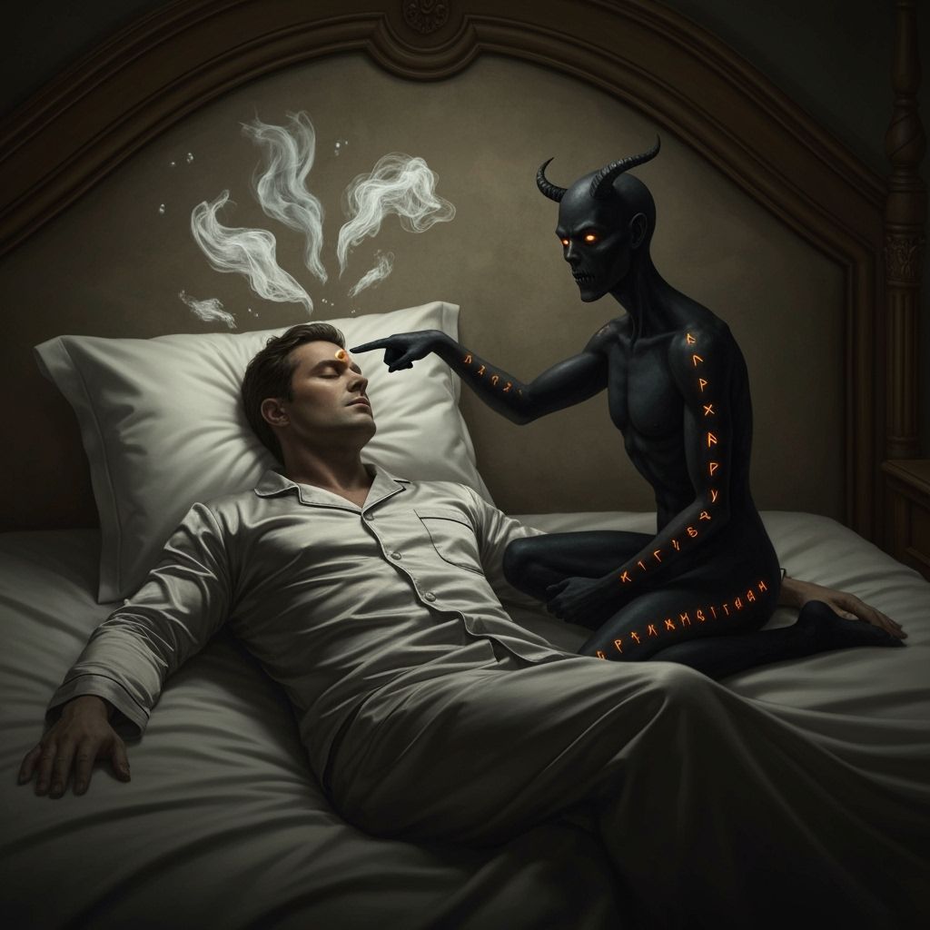 Sleep Paralysis: Ominous Figure Manipulating Dreams