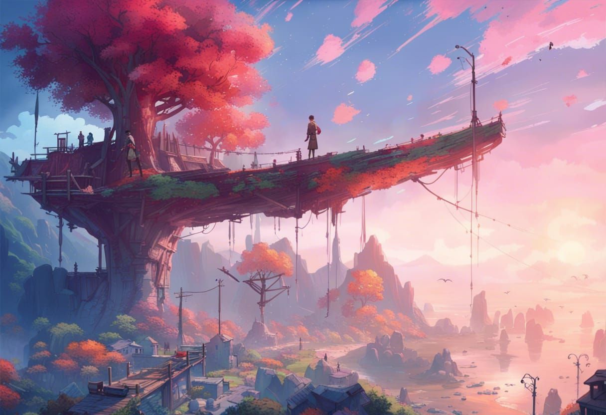 Cinematic Fantasy Landscape Digital Illustration in 8k