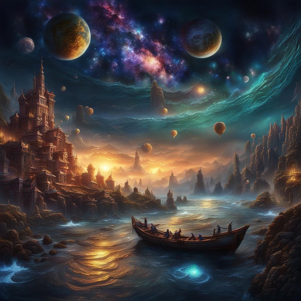 Fantastical Flowers Dancing by the Bay in Deep Color