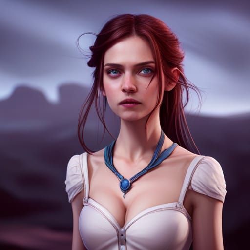 Lilo and Stitch Character in Detailed Matte Painting