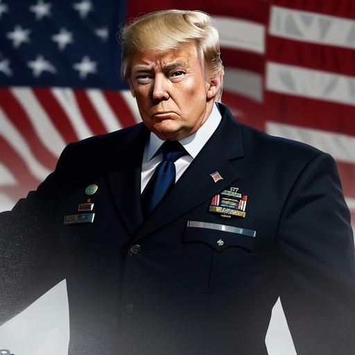 Trump at Fallen Officer Funeral: Hyperrealistic Art