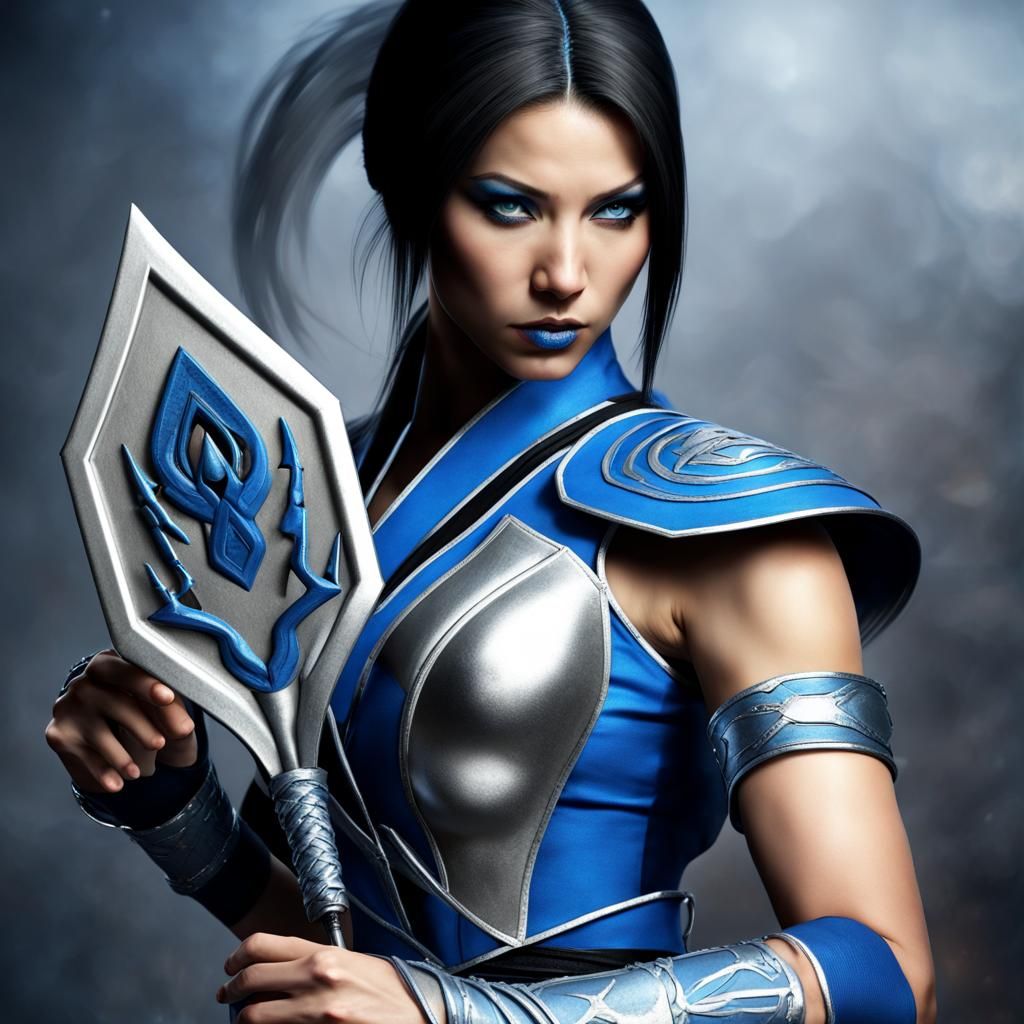 Kitana Mortal Kombat: Blue and Silver Combat