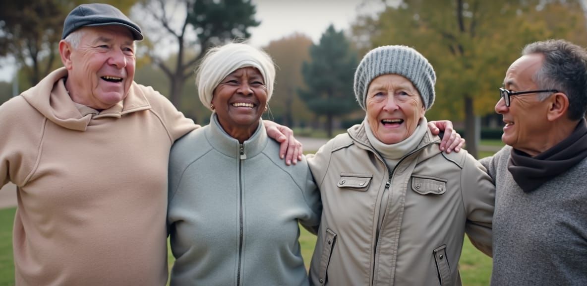 Elderly Friends United in Support and Comfort