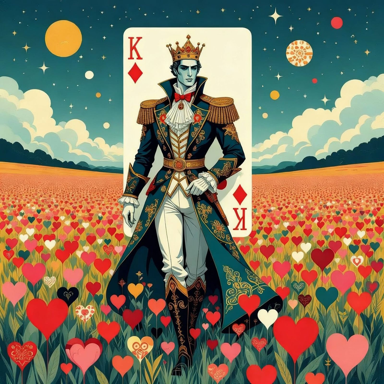King of Spades in Surreal Heart Field