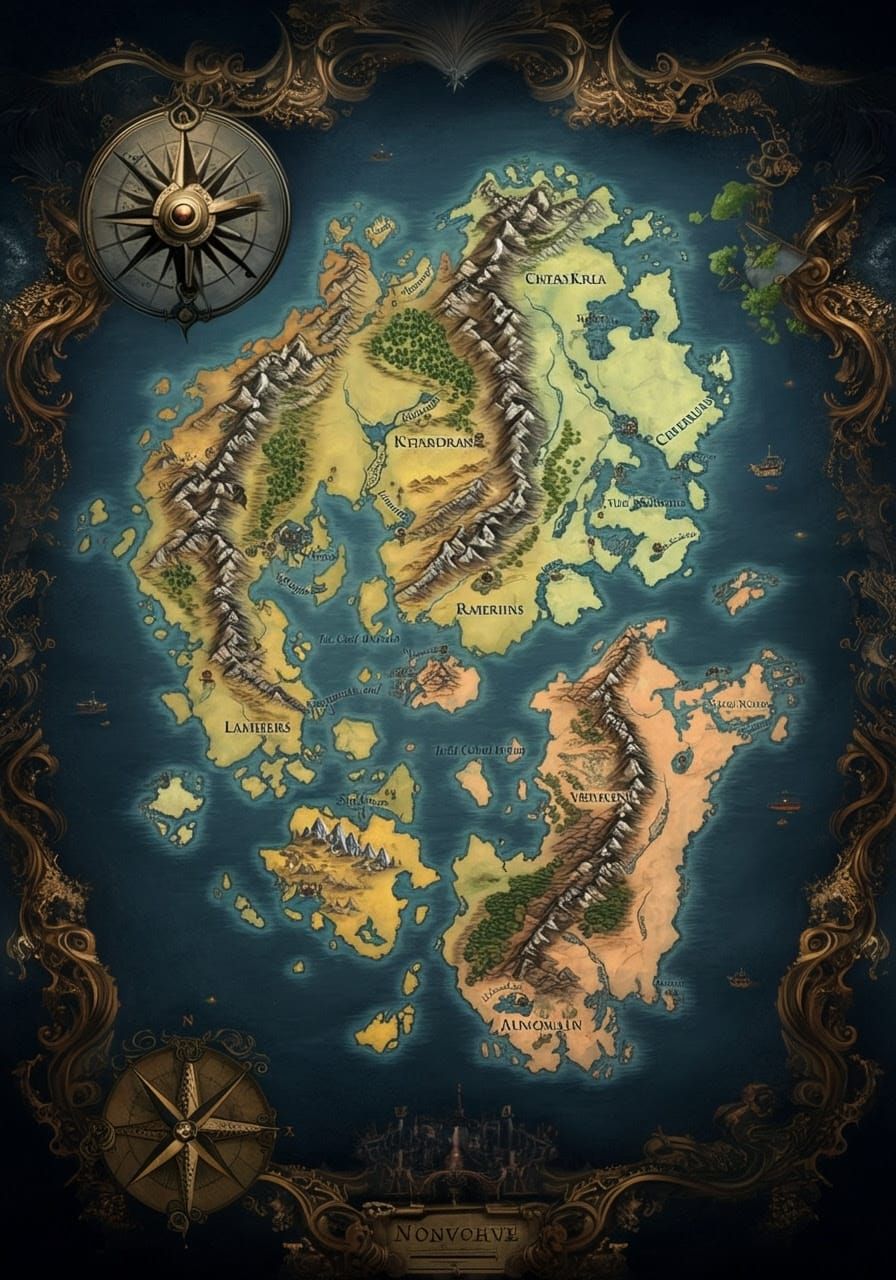 Fantasy map of the world