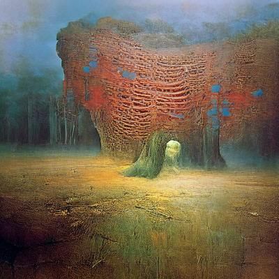 Surreal Forest Inspired by Beksinski