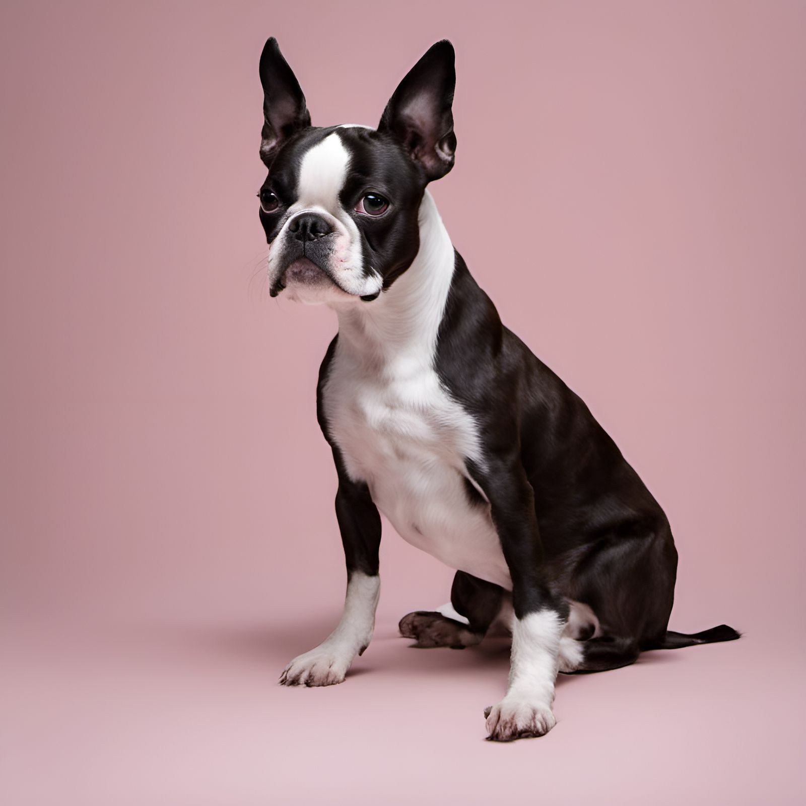 Portrait of a Boston Terrier
