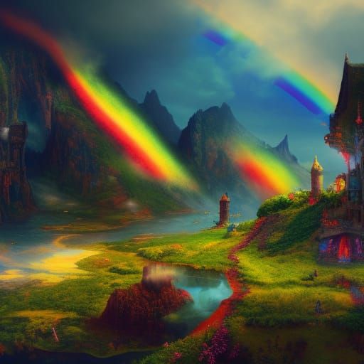 Rainbow World of Ponies in Fantasy Concept Art