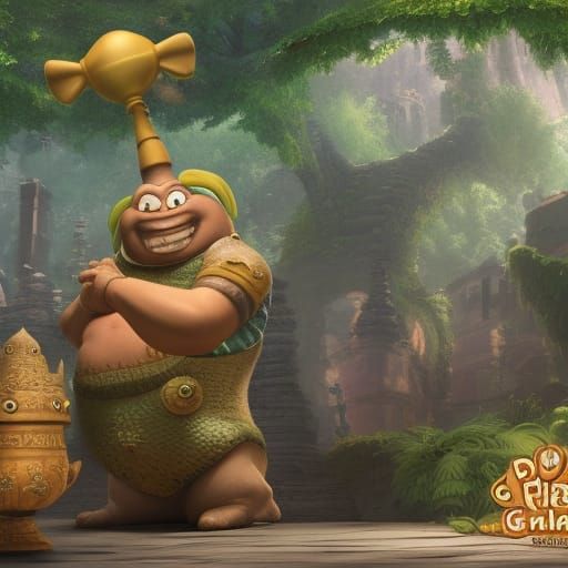 Detailed Matte Painting of a Fantastical Gromp