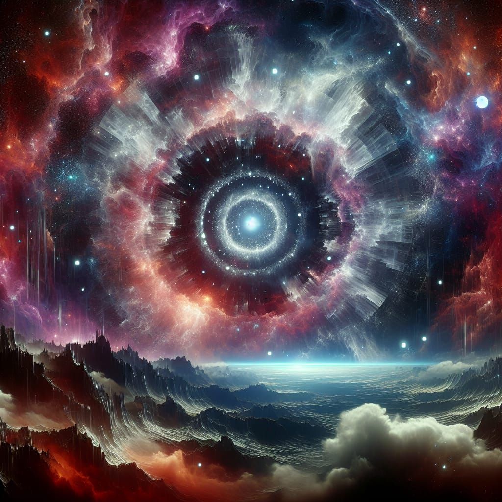 Epic Time Anomaly in Deep Space: Digital Matte Painting