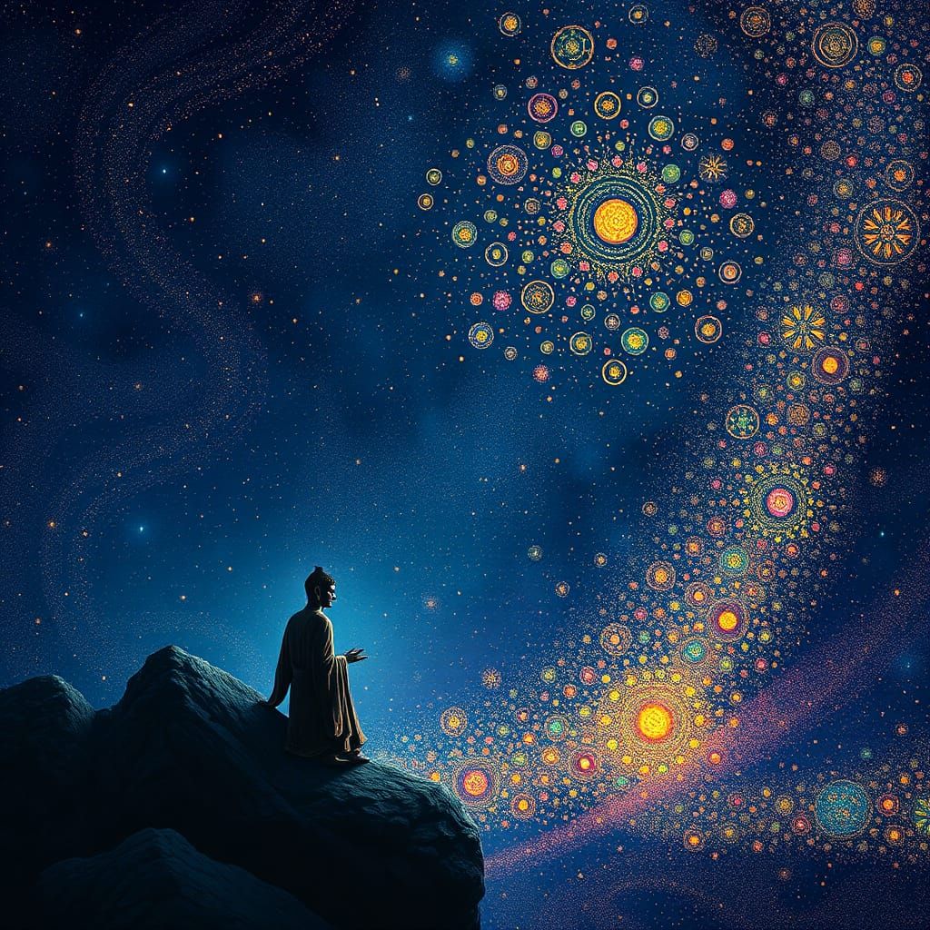 Philosopher Contemplates Unity of All Existence in Cosmic Ha...