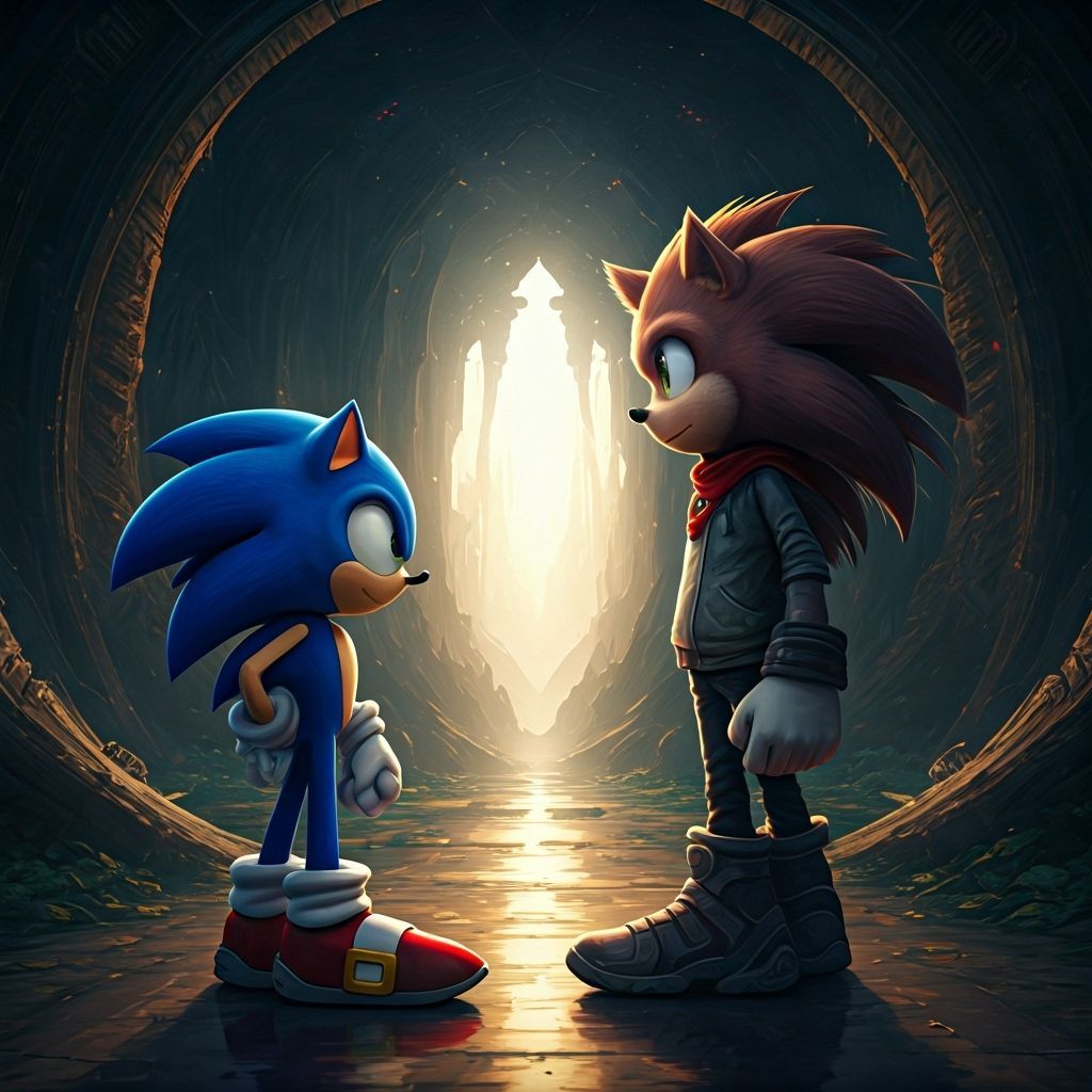 Sonic Meets Friends in Fantastical Matte Painting