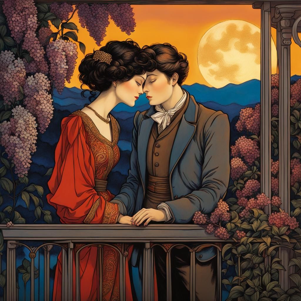 a young married couple on the veranda 3