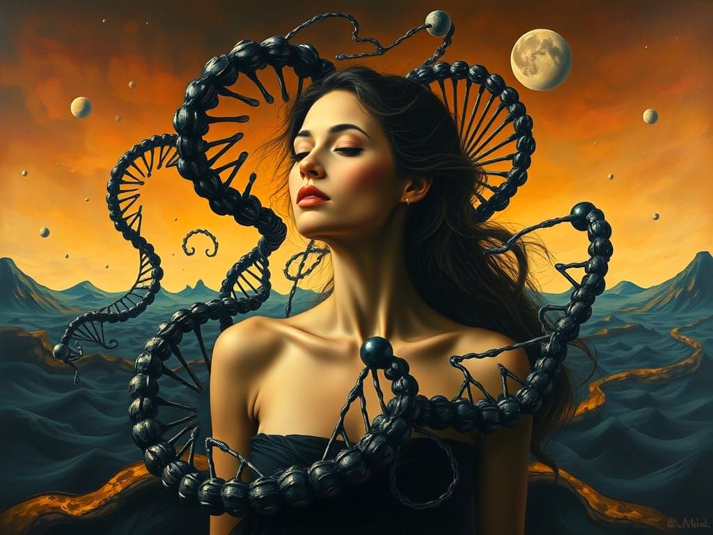 Surreal Dark Matter Landscape in Dali Style