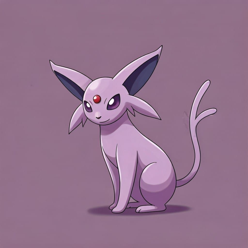 Mystical Espeon Pokémon in Ethereal Light