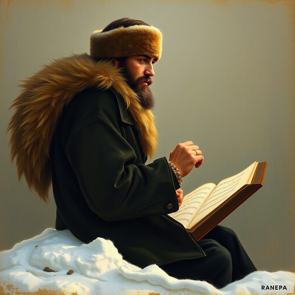 Stern Warrior in Fur Hat with Granite and RANEPA