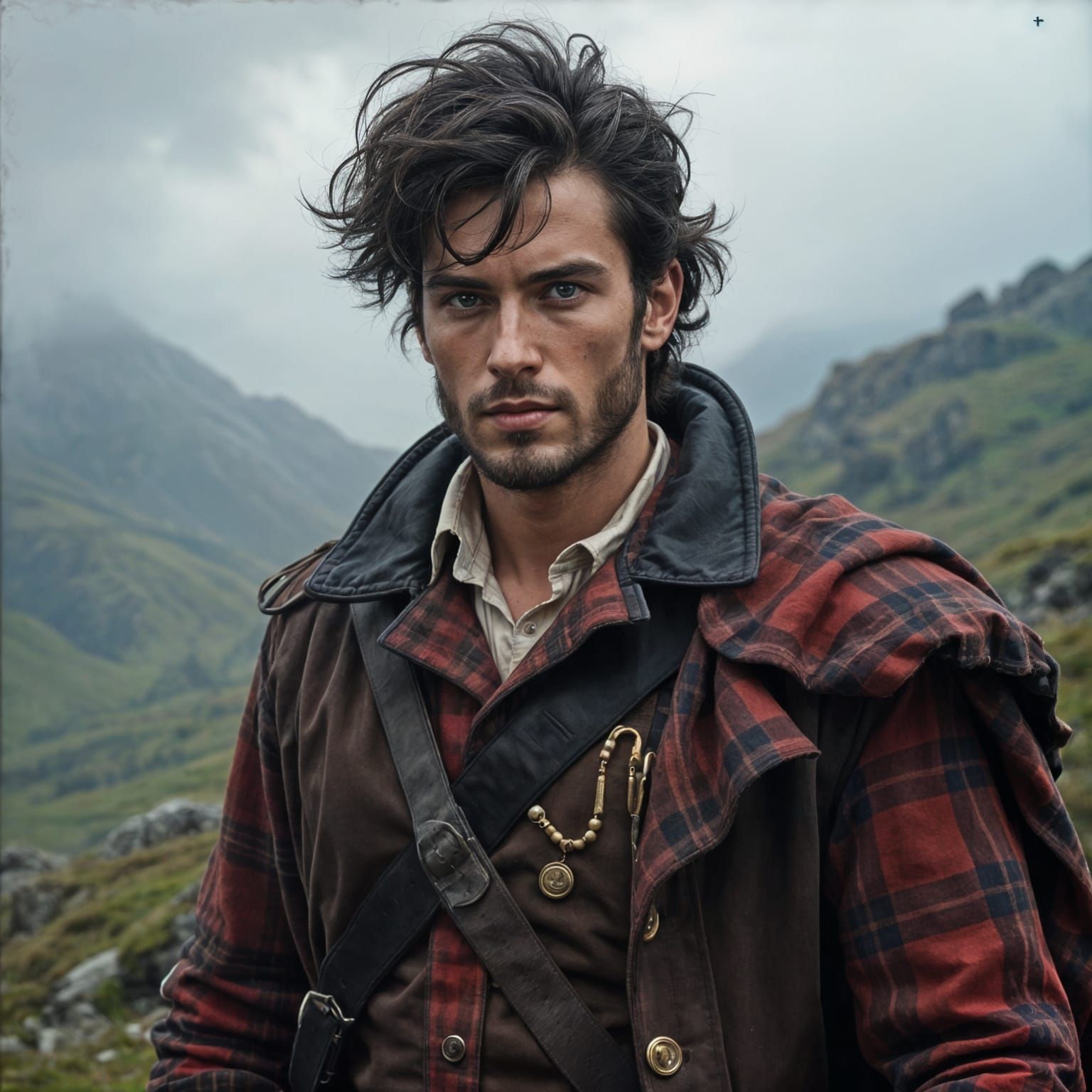 Handsome Scottish Man with Long Hair