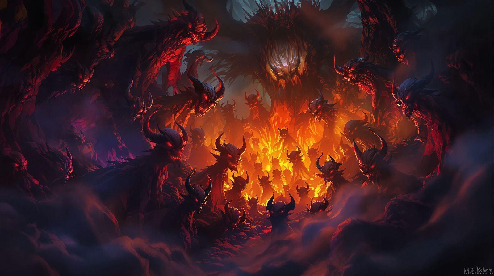 Eerie Monsters Emerge From Shadows in Multichromatic Style