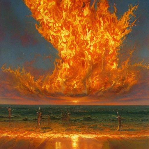 Burning Heaven Oil Painting