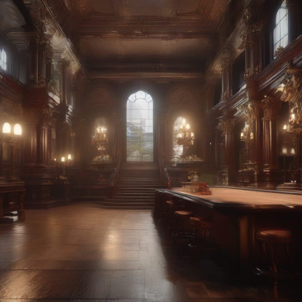 Refined Fox in Elegant Winery Setting, Fantasy Concept Art