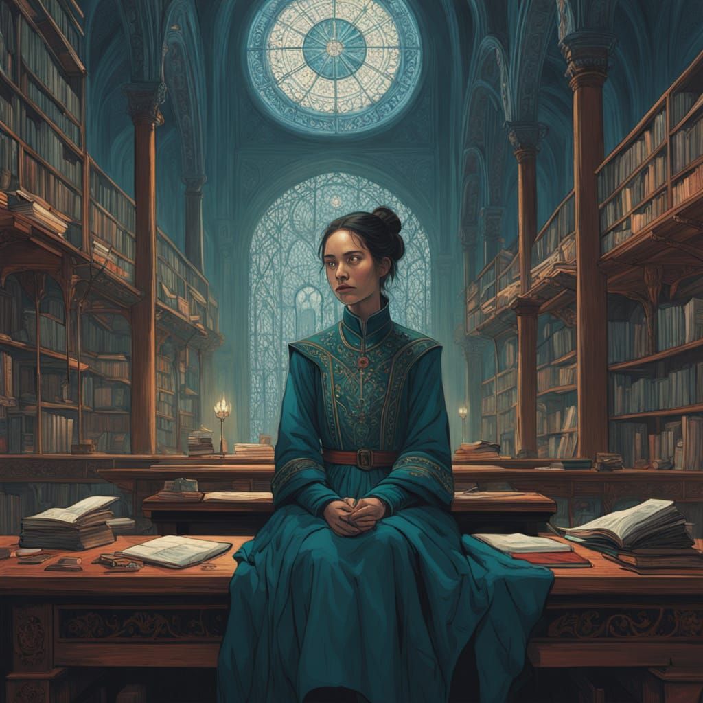 A Noviciate Sage in Study, Fantasy Academy