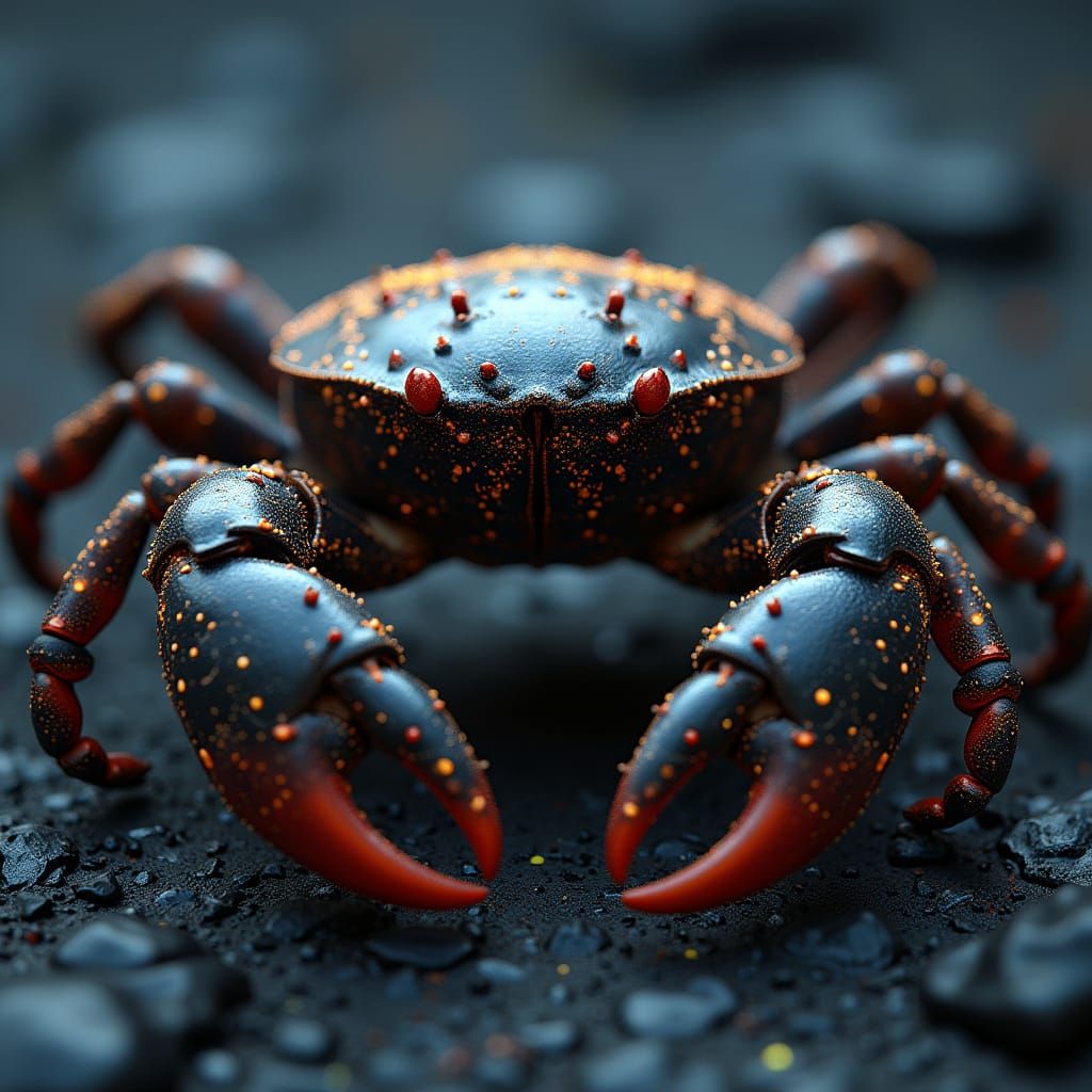 Hyperdetailed Pearlcrabs in Dark Fantasy Style