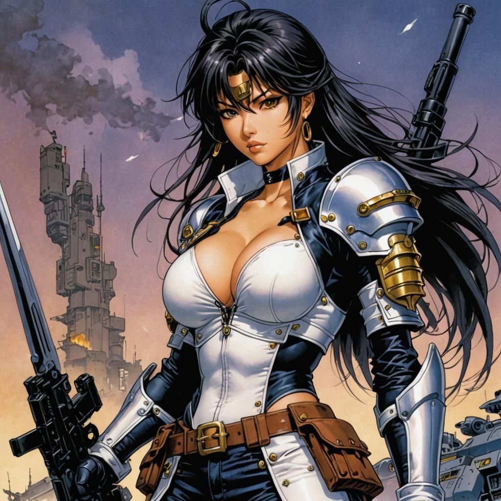 Avengelyne in Masamune Shirow Manga Style