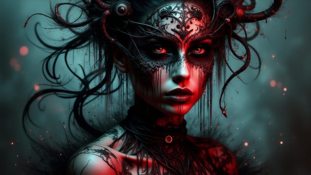 Mysterious Woman Portrait with Dramatic Lighting