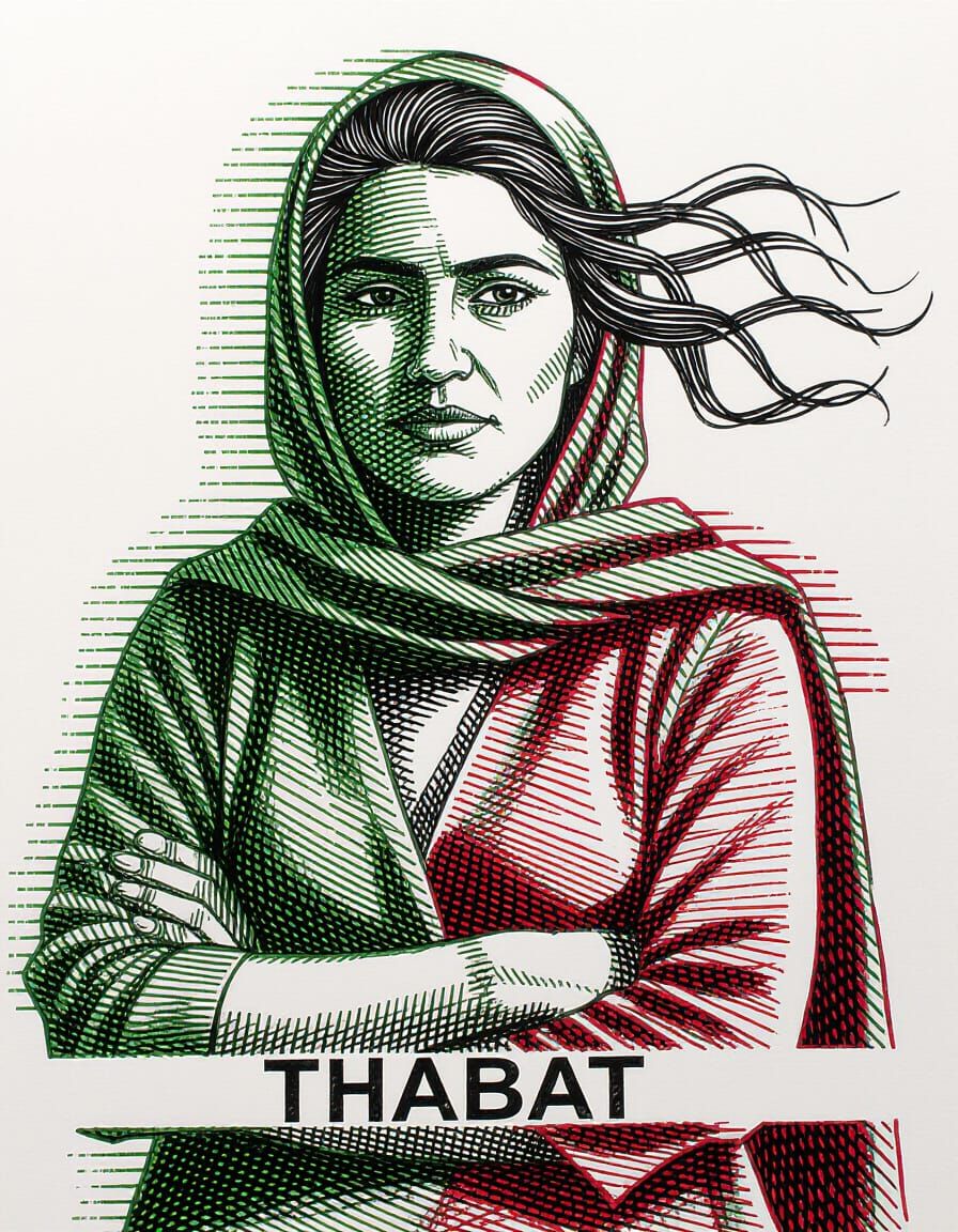 Hatching Portrait of Thabat, Embodiment of Resilience
