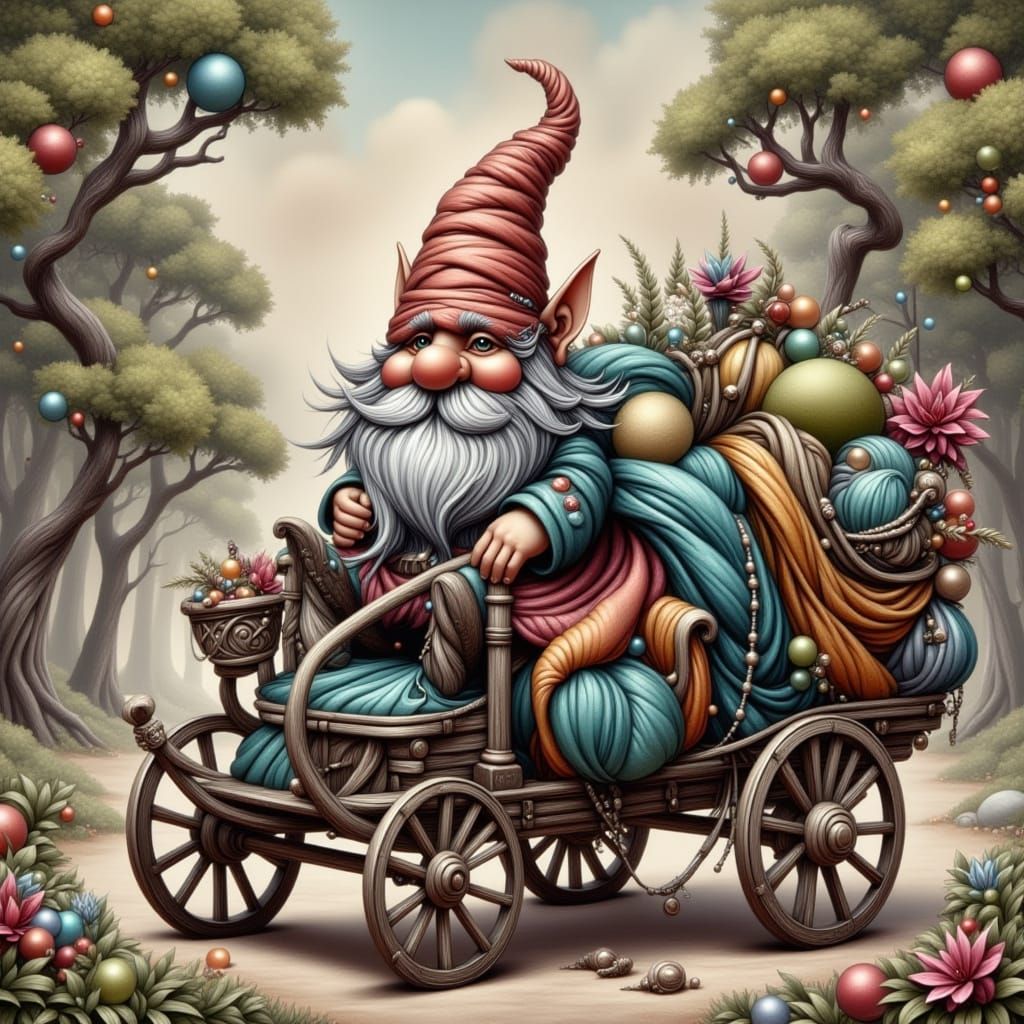 A gnome merchant and spy, neatly combed beard and hair, big ...