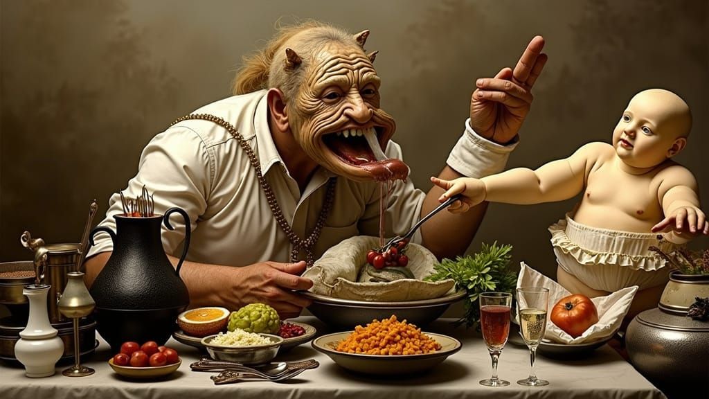 Entertaining his Sister-in-law's Pneumatic Child