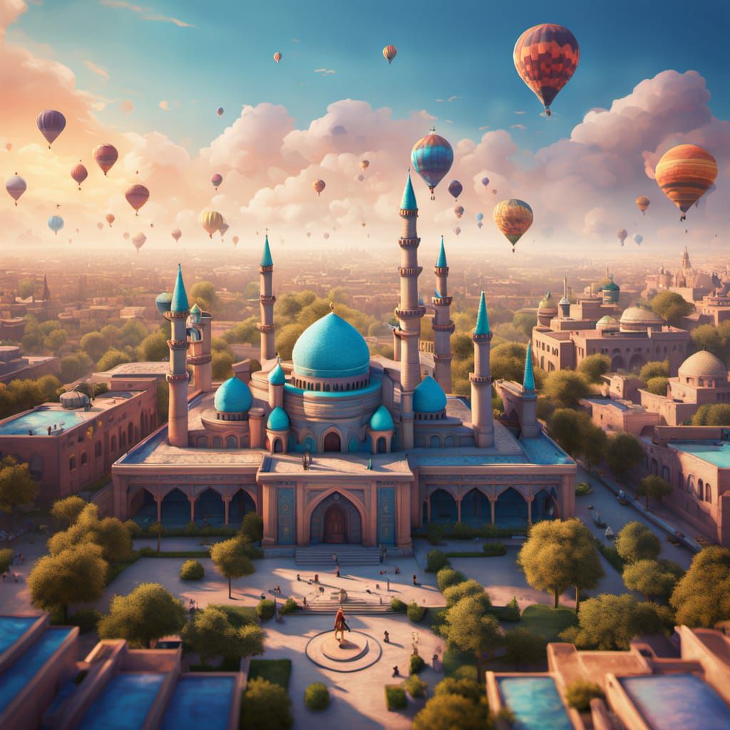 Ethereal Baghdad Carpet Ride at Sunset