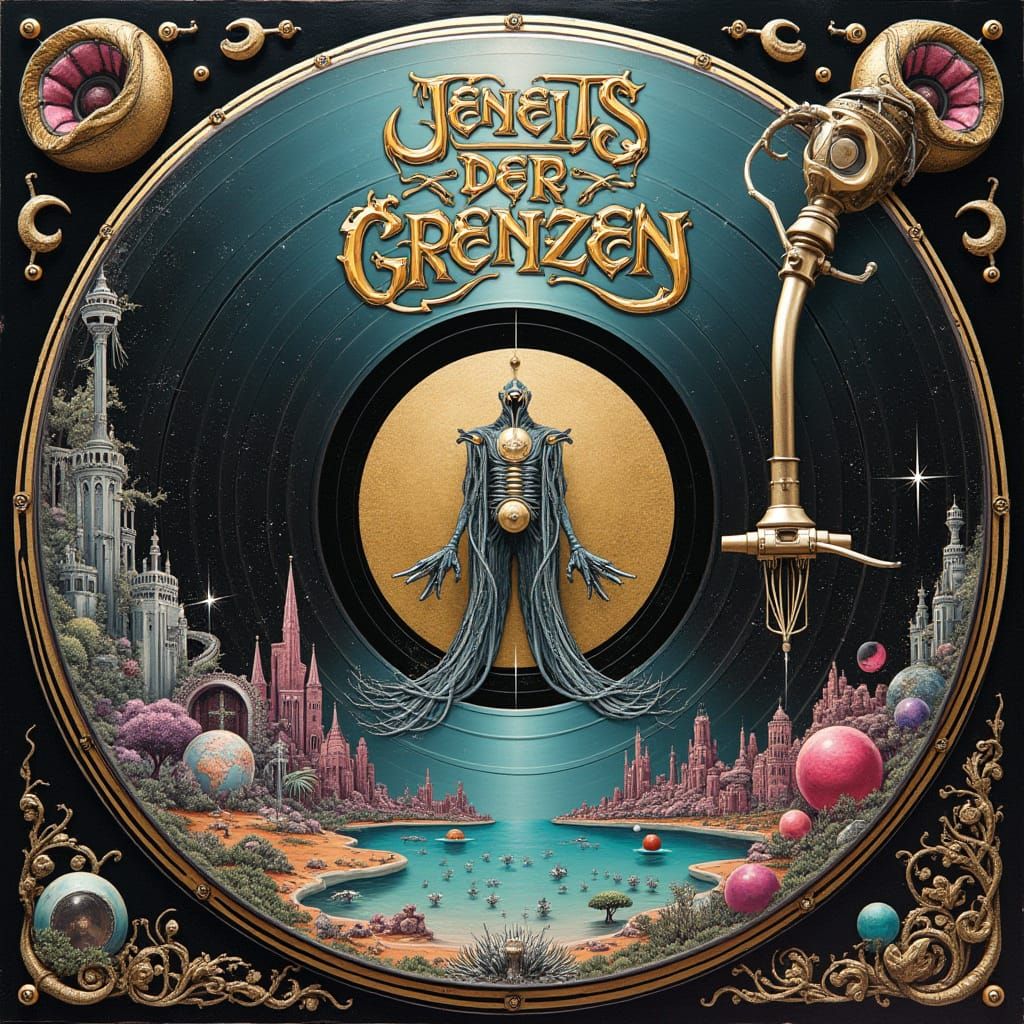 Psychedelic Futuristic Album Cover Art