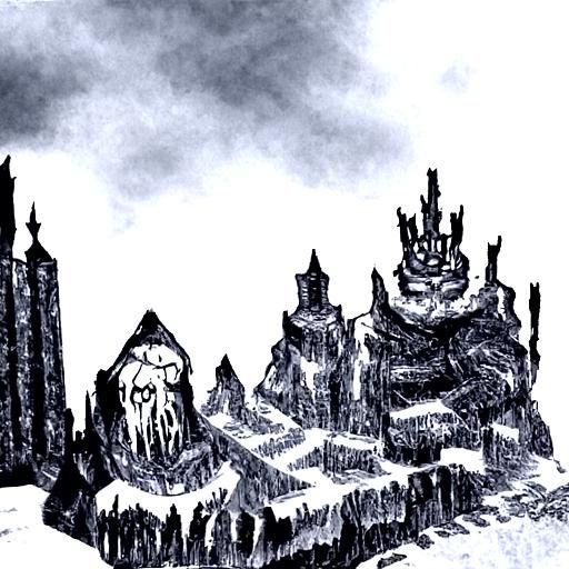 Grim Dwarven City Carved in Stone on Mountainside