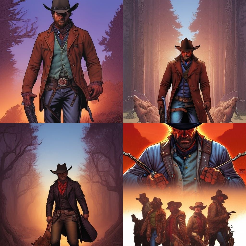 Arthur Morgan Comic Book Art by Brooks & Mumford