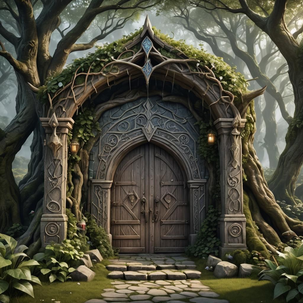 Norse Fantasy Elf Temple Entrance
