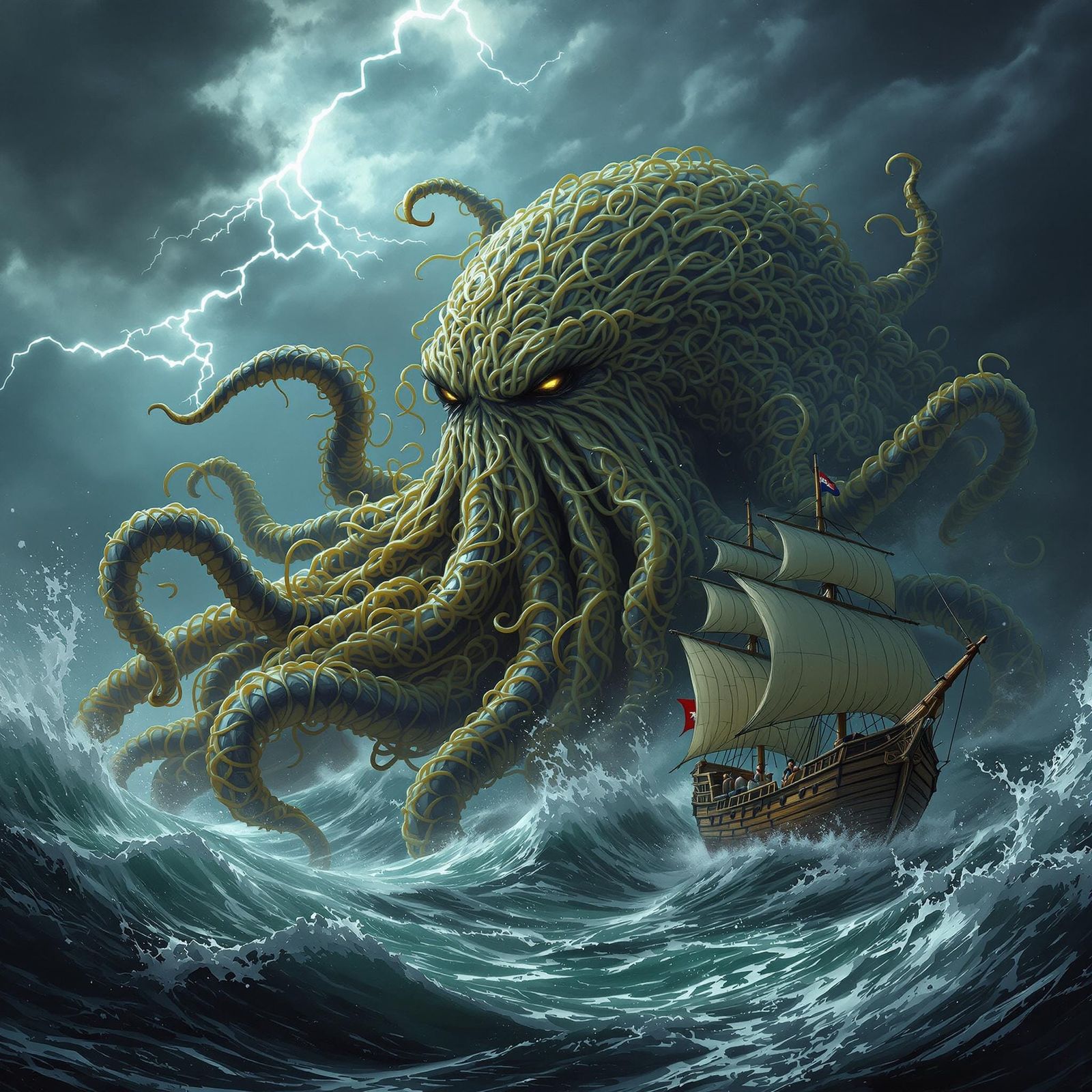 Gastronomic Sea Monster Dominates the High Seas in a Dark, S...