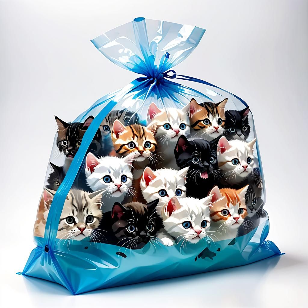 Bulging Bag of Frightened Kittens
