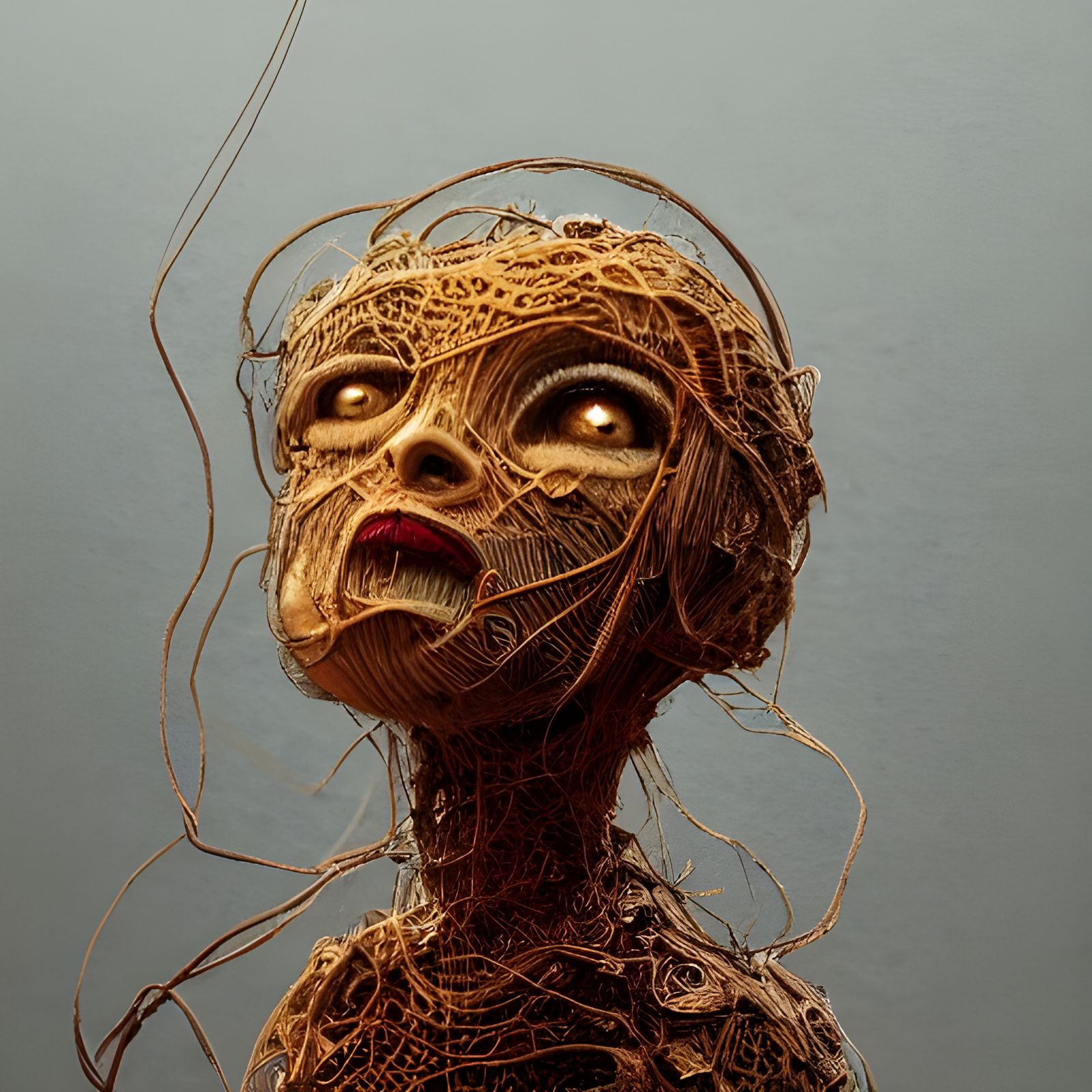 Creepy String Puppet with Rotten Strings
