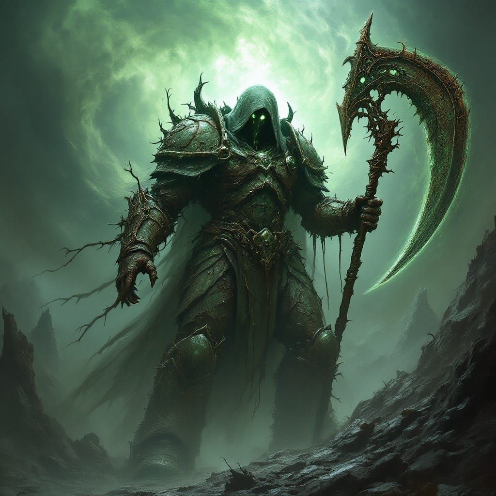 Gothic Mortarion, Daemon Prince of Decay, Wields Rusted Reap...