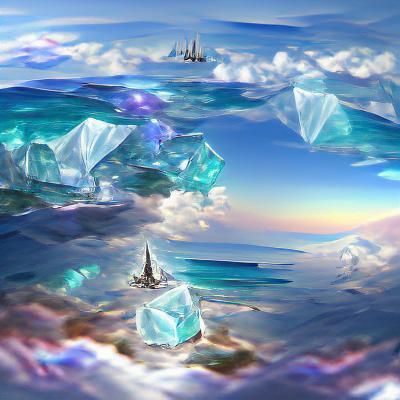 Ethereal Crystal Ocean in High Resolution
