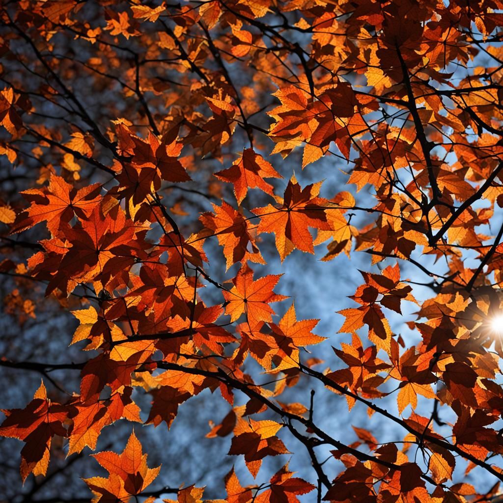 Leaves Reach for Sunlight: Sharpened Photography