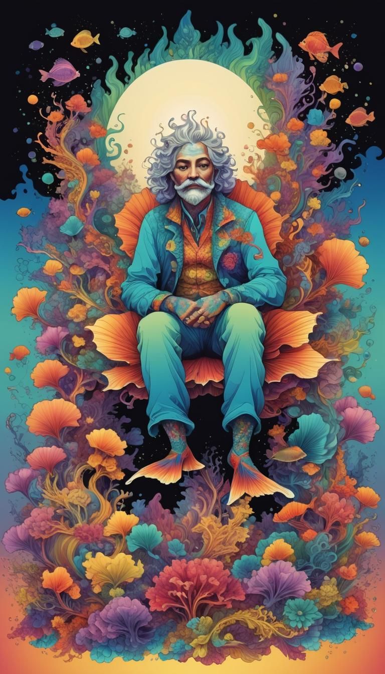 Rainbow Scaled Siamese Fighting Fish Merman