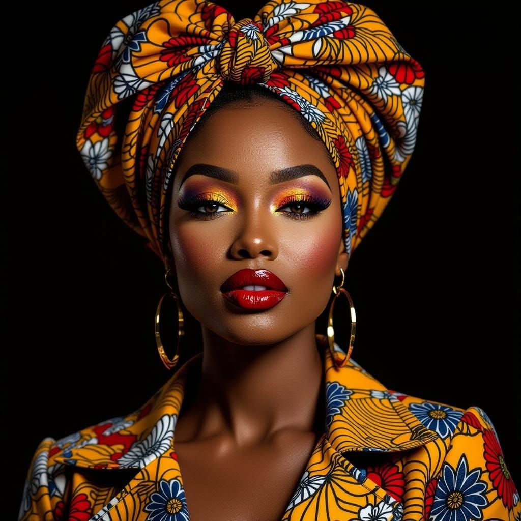 Expressive Portrait of an African American Woman