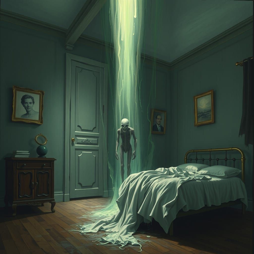 Grotesque Nightmare in Impasto Style