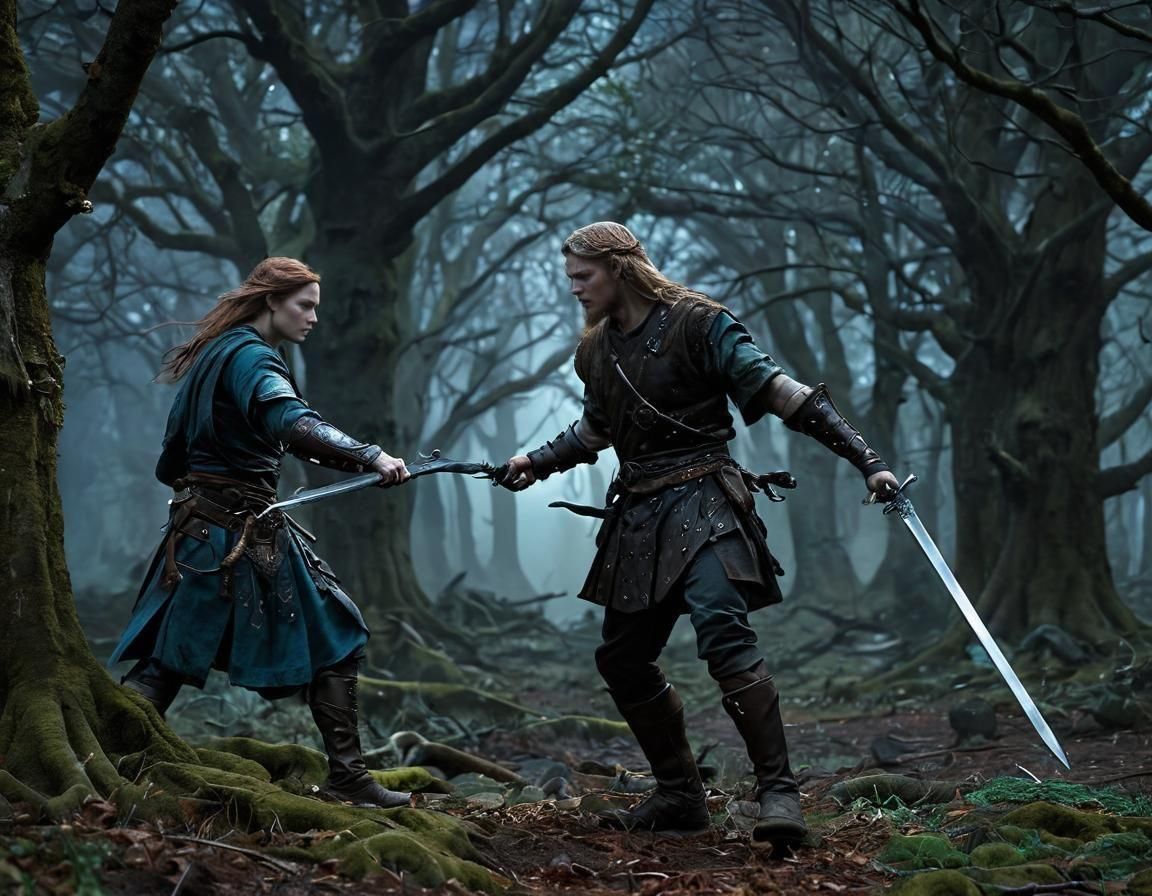 Epic Battle in Mag Mell: A Dark Fantasy Masterpiece