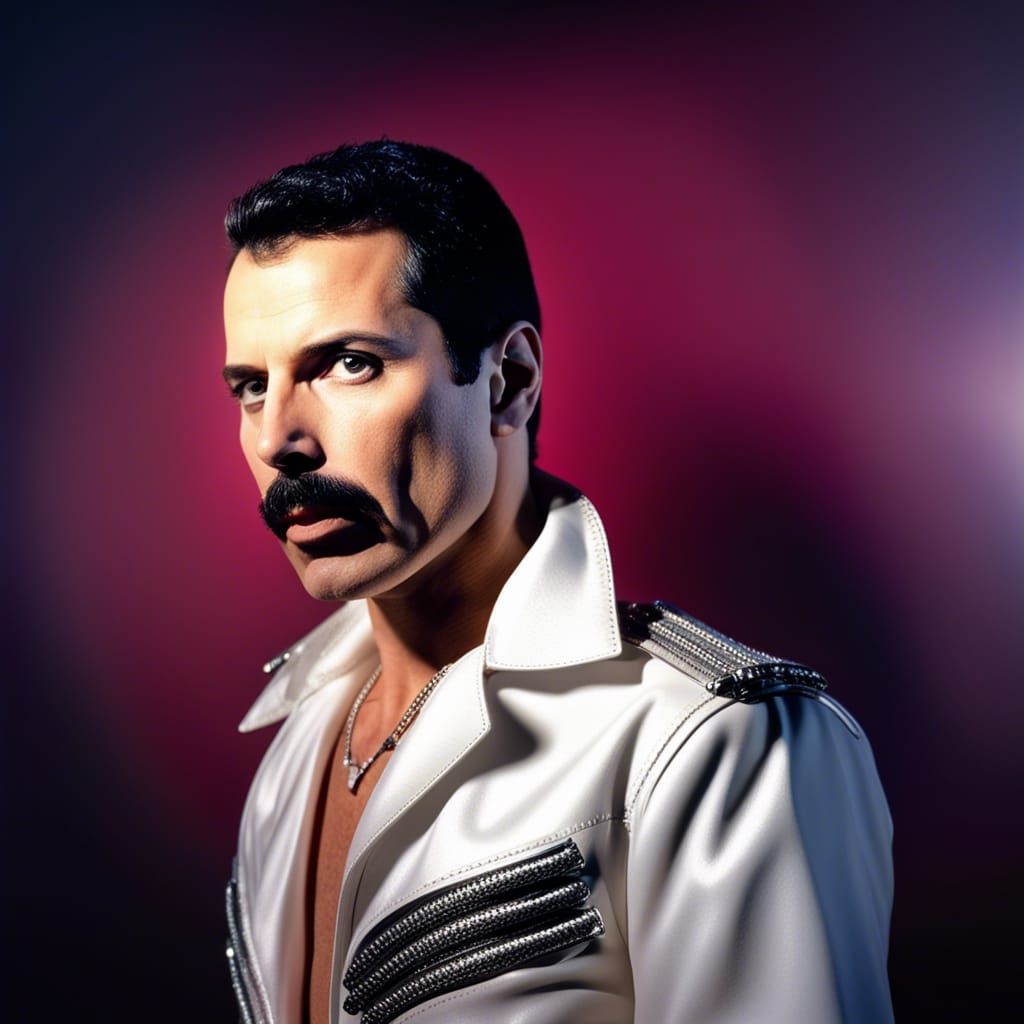 Photorealistic Portrait of Freddy Mercury