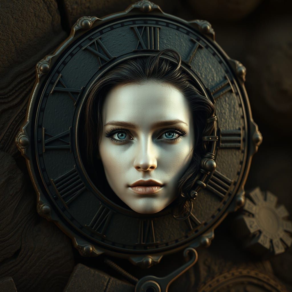 Hyperrealistic Fusion of Time and Human Emotion in a Natural...