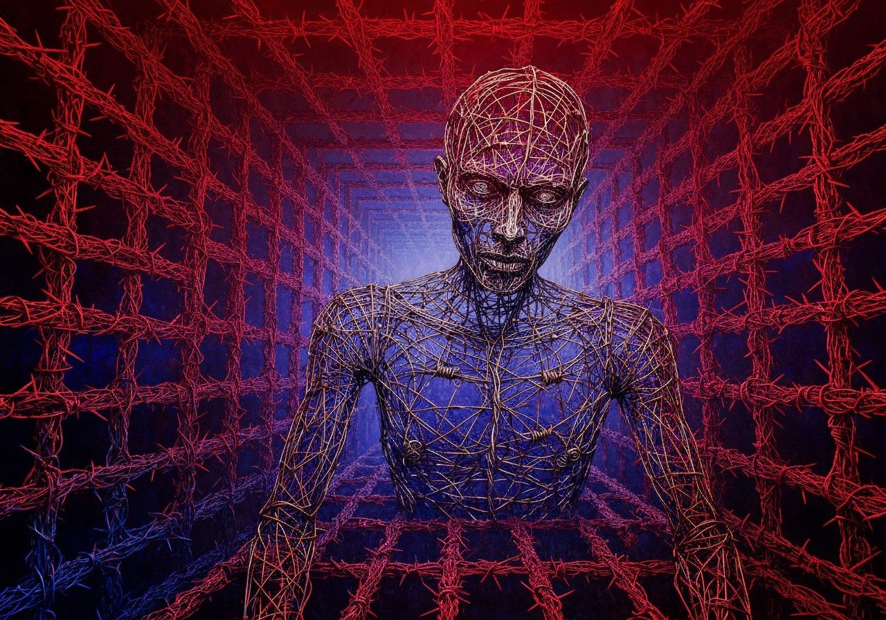 Barbed Wire Figure in Enebroso Maze